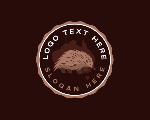 Thylacine - Australian Echidna Animal logo design