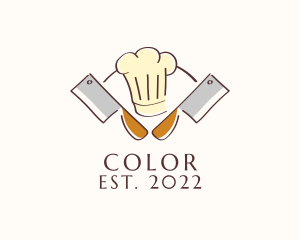 Cutlery - Chef Hat Knife Diner logo design