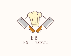 Eat - Chef Hat Knife Diner logo design