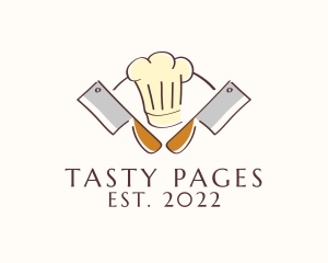 Cook Book - Chef Hat Knife Diner logo design