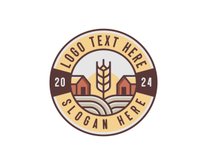 Wheat Field Farming Logo