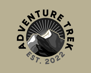 Trek - Outdoor Mountain Badge logo design