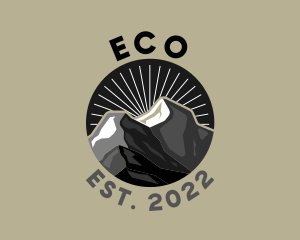 Outdoor Mountain Badge  logo design