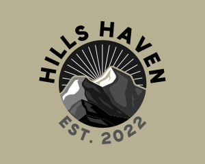 Hills - Outdoor Mountain Badge logo design