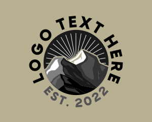Trip - Outdoor Mountain Badge logo design