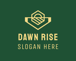 Dawn - Geometric Sunset Destination logo design