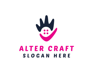 Abstract Pink Hand logo design