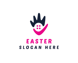 Abstract - Abstract Pink Hand logo design