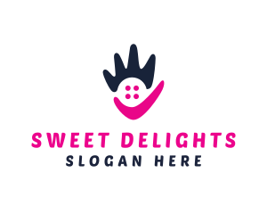 Abstract Pink Hand logo design