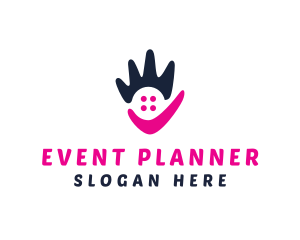 Abstract Pink Hand logo design
