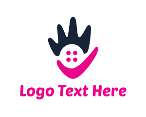 Abstract - Abstract Pink Hand logo design