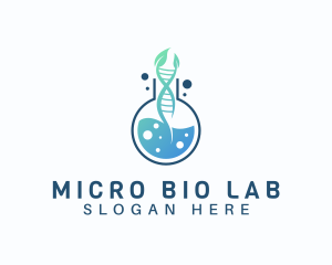 Organic Science Flask logo design