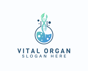 Organic Science Flask logo design