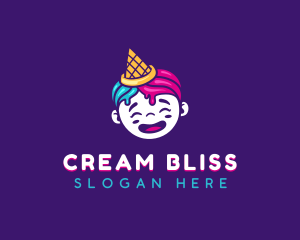 Cream - Ice Cream Dessert Child logo design
