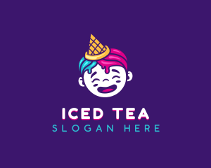 Ice Cream Child Party logo design