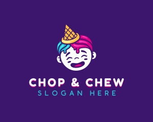 Sweet - Ice Cream Dessert Child logo design