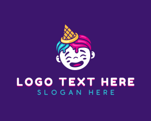 Mascot - Ice Cream Dessert Child logo design