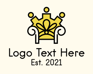 Furniture Designer - Royal Chair Throne logo design