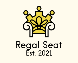 Throne - Royal Chair Throne logo design