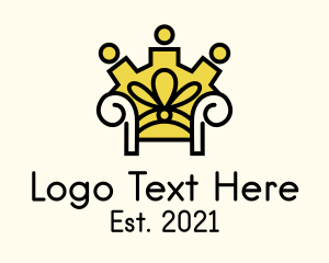 Furniture Store - Royal Chair Throne logo design