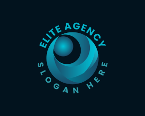 Gradient Wave Agency logo design