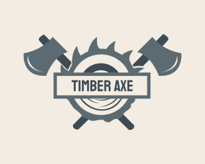 Woodwork Lumberjack Badge logo design