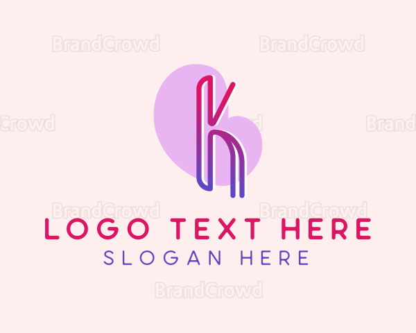 Modern Gradient Letter K Logo