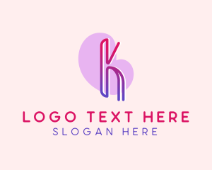 App - Modern Gradient Letter K logo design