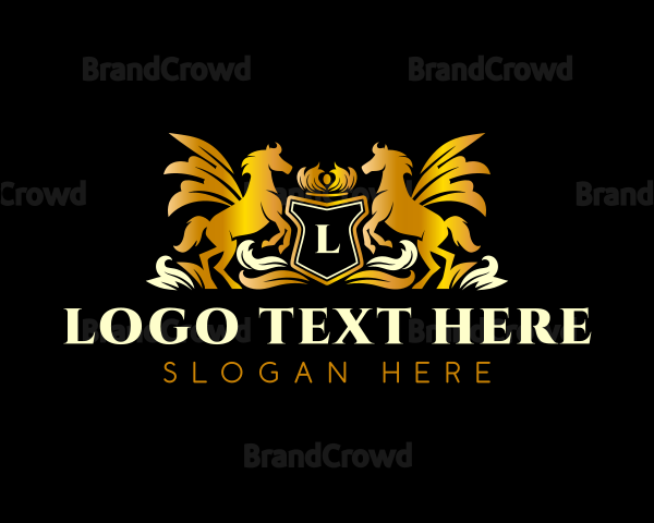Pegasus Crown Shield Logo