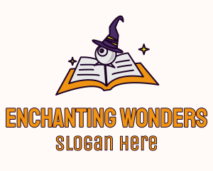 Magician - Eye Wizard Book logo design