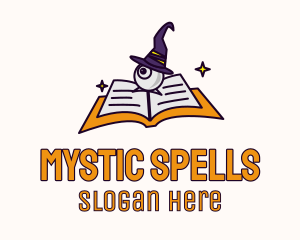 Witchcraft - Eye Wizard Book logo design