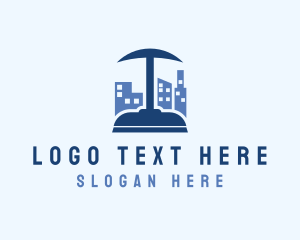 Urban - City Plunger Cleaning Sanitation logo design