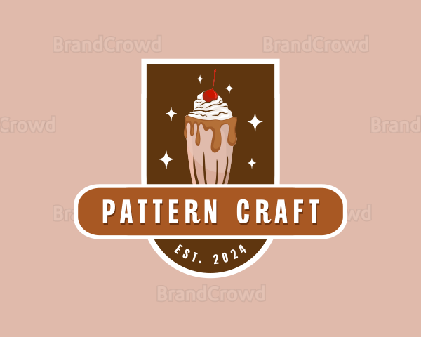 Milkshake Dessert Drink Logo