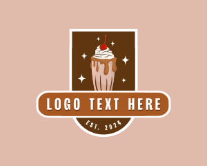 Dessert - Milkshake Dessert Drink logo design