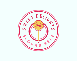 Sweet Lollipop Dessert logo design