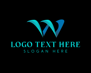 Business - Modern Wave Company Letter W logo design