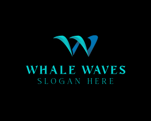 Modern Wave Company Letter W logo design