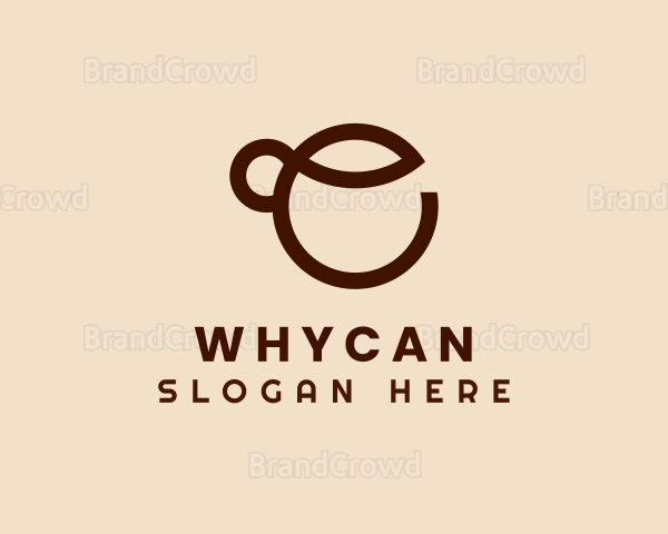 Coffee Cup Letter E Logo