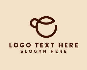 Cafe - Coffee Cup Letter E logo design
