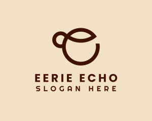 Coffee Cup Letter E logo design