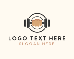Dumbbell Lift Fitness Gym Logo