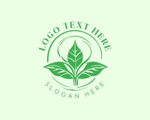 Plant - Vegan Organic Garden logo design