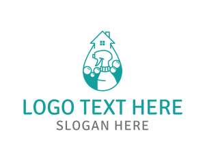 Squeegee - House Cleaning Spray logo design
