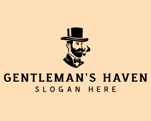 Gentleman Smoking Pipe logo design