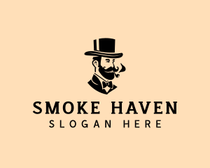 Gentleman Smoking Pipe logo design