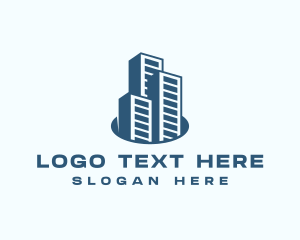 Leasing - Commercial Building Real Estate logo design