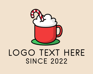 Winter - Candy Cane Drink logo design