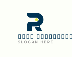 Online - Modern Neon Dot Letter R logo design