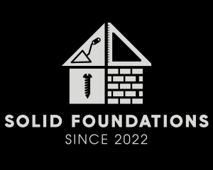 Construction - Brick Home Construction Builder logo design