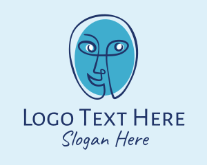 Painting - Blue Face Art logo design